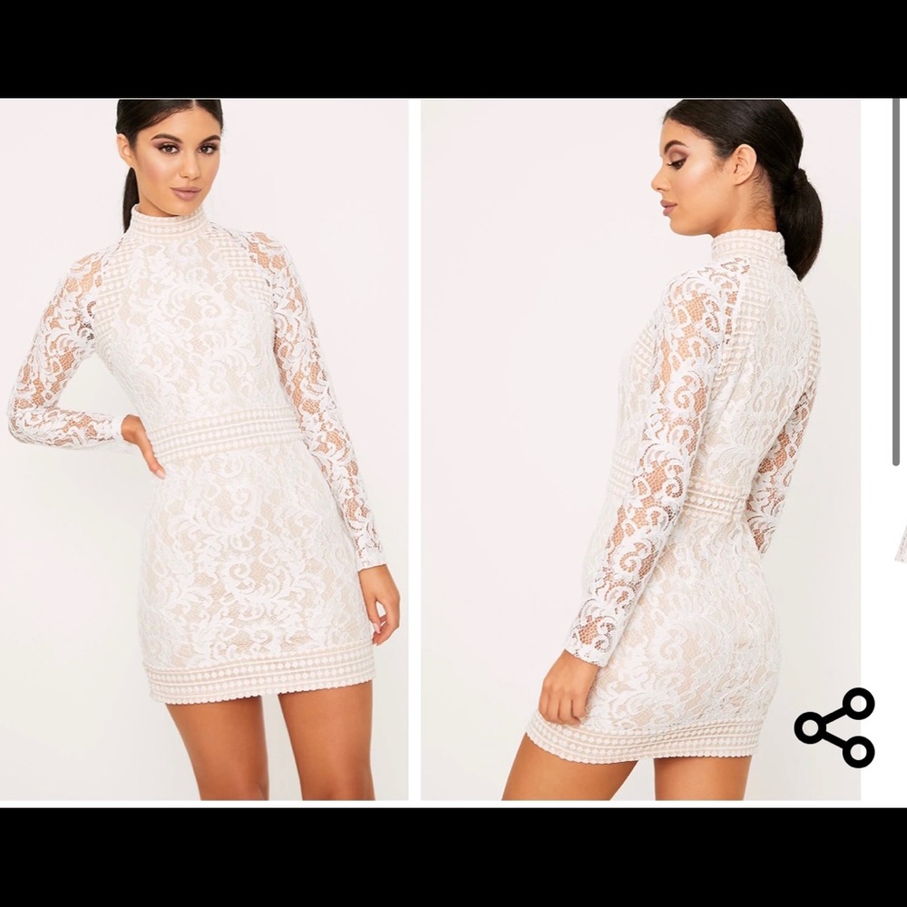 Long Sleeve Bridal Shower Dress & Bride Hair Clips